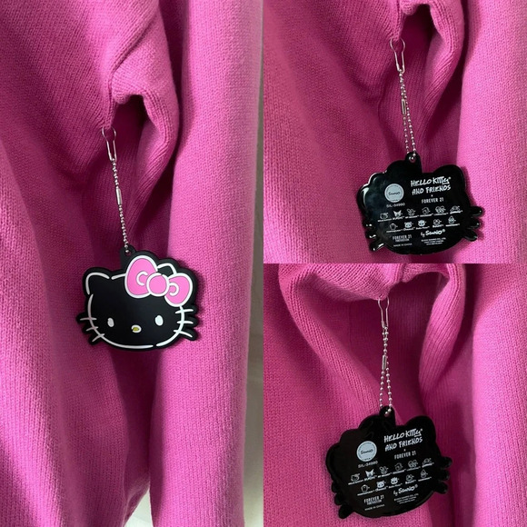 Hello Kitty and Friends x Forever 21 Badtz-Maru Penguin Pink Graphic Sweatshirt - Picture 4 of 9